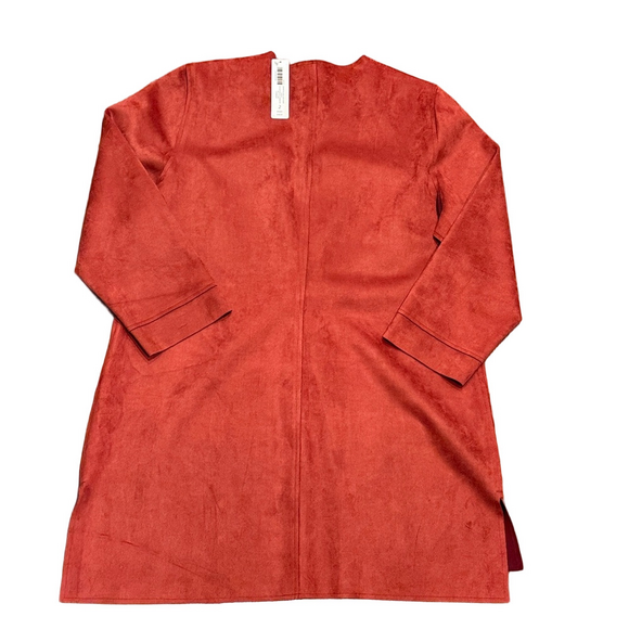 Chico's Rust Color (Burnt Orange) Faux Suede Jacket | Size 2 - Picture 3 of 4